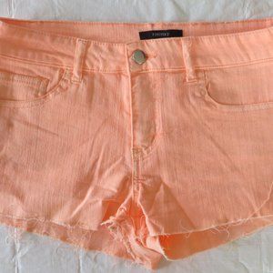 Forever 21 Neon Orange Denim Shorts